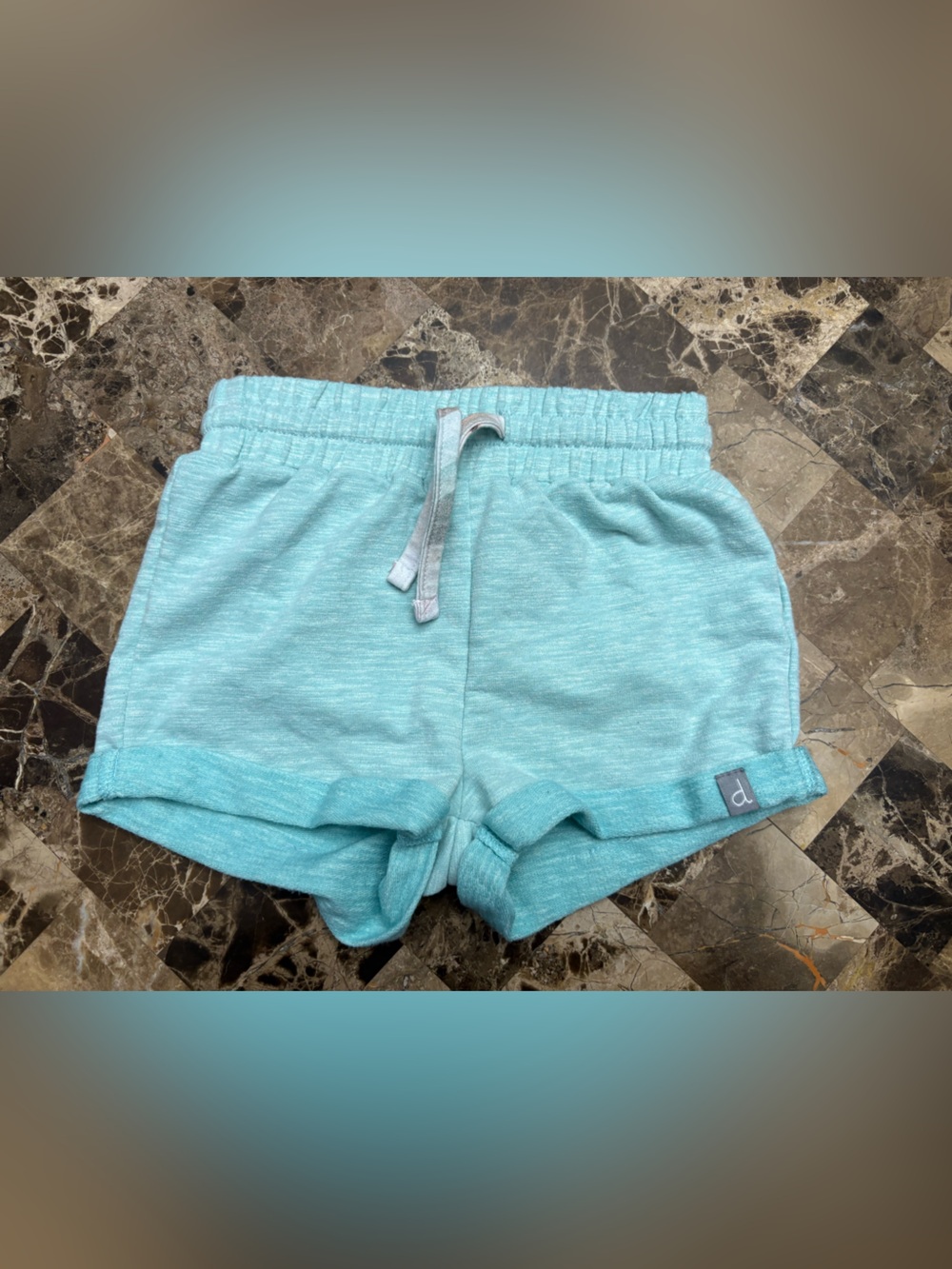 deux par deux Aqua Knit Girls' Lounge Shorts 4 years